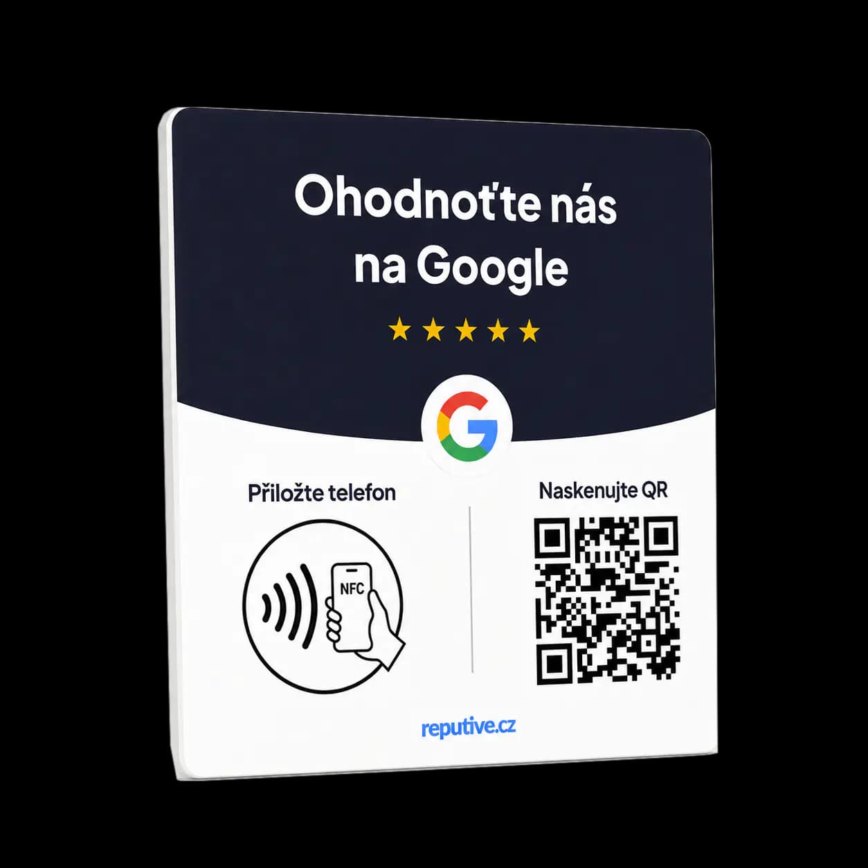 NFC destička Ohodnoťte nás na Google